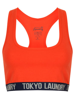 Sofia (2 Pack) Racer Back Sports Bra Set in Eclipse Blue / Red Sky - Tokyo Laundry