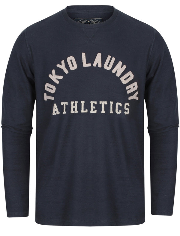 Stanford Slub Long Sleeve Top In Black Iris - Tokyo Laundry