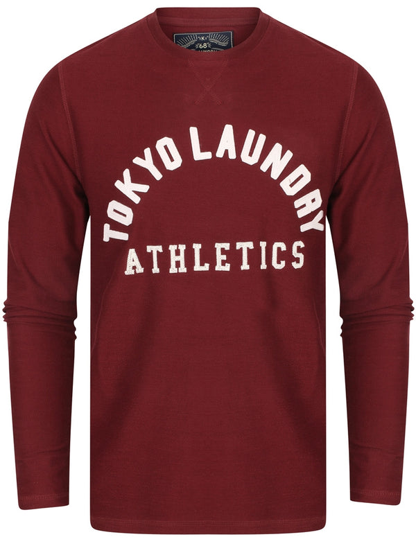 Stanford Slub Long Sleeve Top In Wine Tasting - Tokyo Laundry
