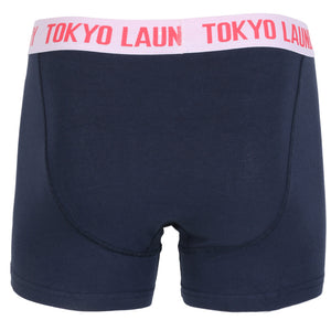 Sterndale Striped Boxer Shorts Set in Optic White / Paradise Pink - Tokyo Laundry