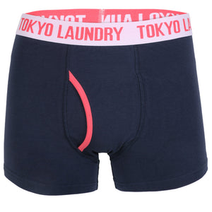 Sterndale Striped Boxer Shorts Set in Optic White / Paradise Pink - Tokyo Laundry