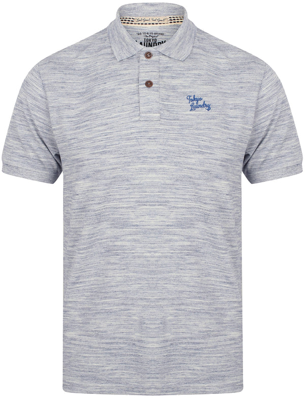 Strasburg Spacedye Pique Polo Shirt In Ivory - Tokyo Laundry