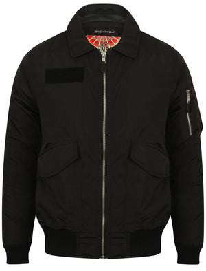 Strathaven Bomber Jacket with Collar in Black - Tokyo Laundry