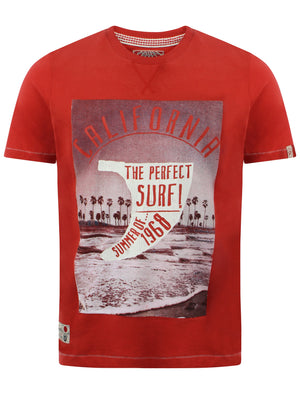 Tokyo Laundry Summer Surf casual t-shirt in Red
