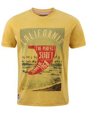 Tokyo Laundry Summer Surf casual t-shirt in Yolk Yellow
