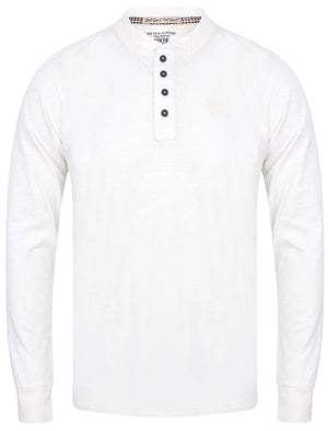 Sunoco Lake Long Sleeve Henley Top in Ivory - Tokyo Laundry