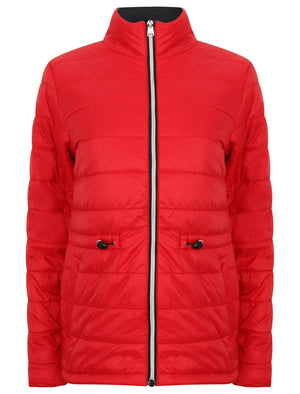 Syros Light Packaway Funnel Neck Quilted Jacket in Lollipop Red - Tokyo Laundry