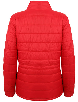 Syros Light Packaway Funnel Neck Quilted Jacket in Lollipop Red - Tokyo Laundry