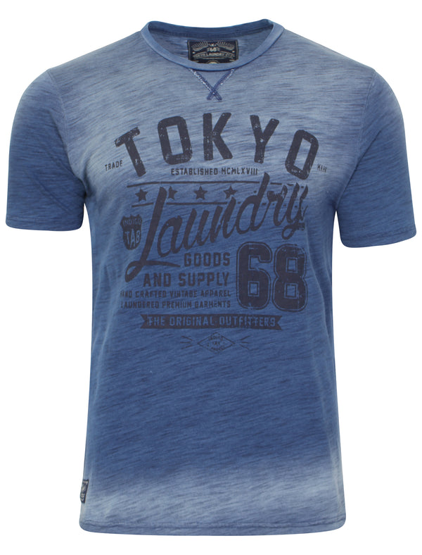 Tab Goods T-shirt in Blue - Tokyo Laundry