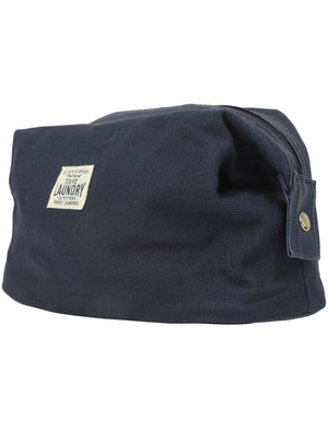 Tate Cotton Canvas Wash Bag in Navy - Tokyo Laundry