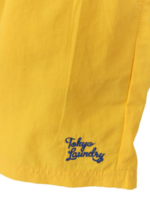 Tauri Classic Swim Shorts In Solar Yellow - Tokyo Laundry