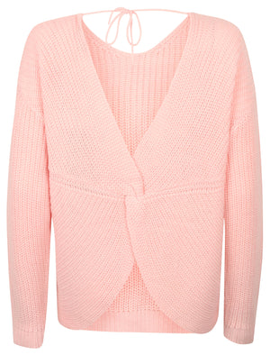 Tiah Twist Back Knitted Jumper in Almond Blossom - Tokyo Laundry