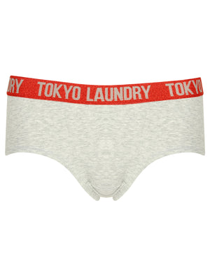 Tiffany (3 Pack) Assorted Print Short Briefs In Red / Grey Marl - Tokyo Laundry