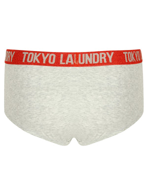 Tiffany (3 Pack) Assorted Print Short Briefs In Red / Grey Marl - Tokyo Laundry