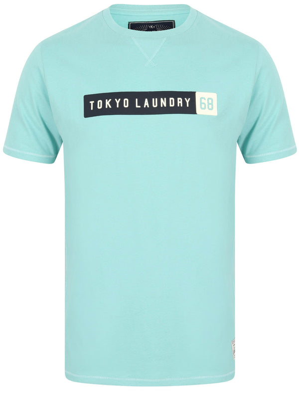 Timaru Cotton Jersey Crew Neck T-Shirt In Aqua Haze - Tokyo Laundry