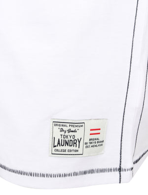 Timaru Cotton Jersey Crew Neck T-Shirt In Bright White - Tokyo Laundry