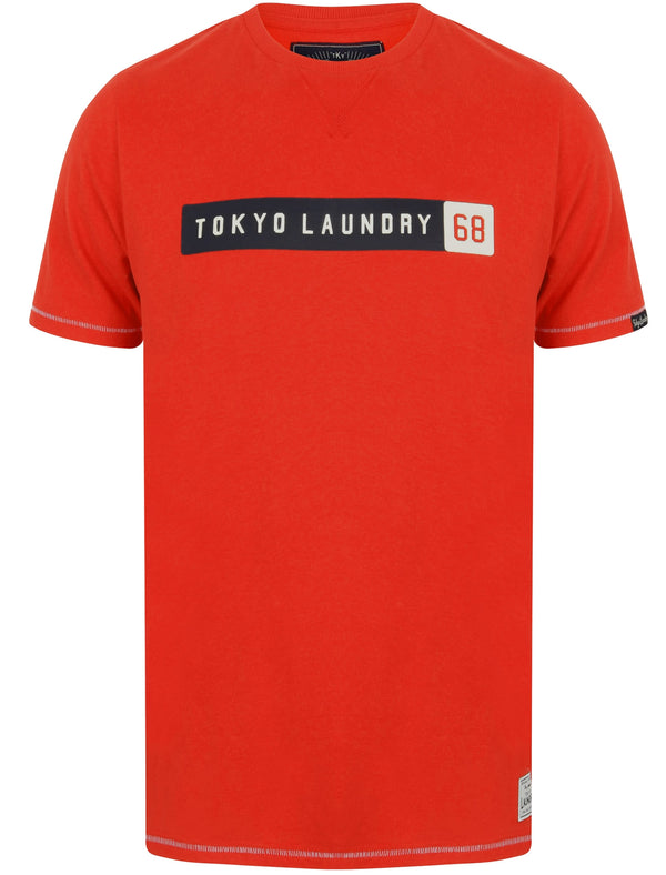 Timaru Cotton Jersey Crew Neck T-Shirt In Formula One Red - Tokyo Laundry
