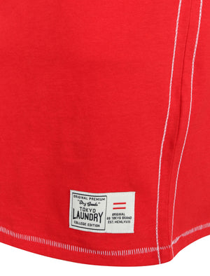 Timaru Cotton Jersey Crew Neck T-Shirt In Formula One Red - Tokyo Laundry