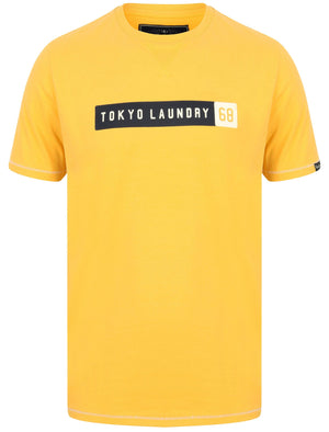 Timaru Cotton Jersey Crew Neck T-Shirt In Yolk Yellow - Tokyo Laundry
