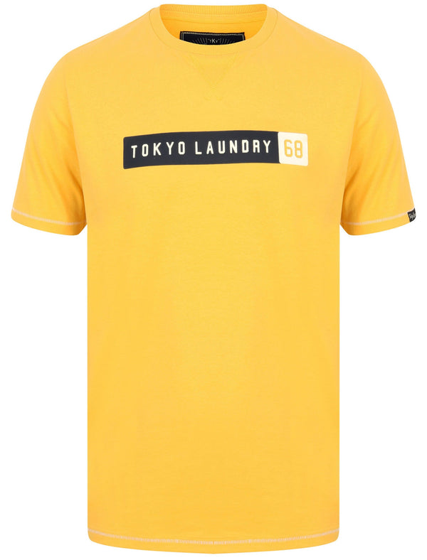 Timaru Cotton Jersey Crew Neck T-Shirt In Yolk Yellow - Tokyo Laundry