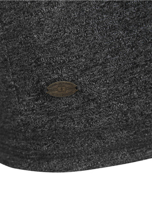 Henley Slub Long Sleeve Top in Charcoal Marl - Tokyo Laundry