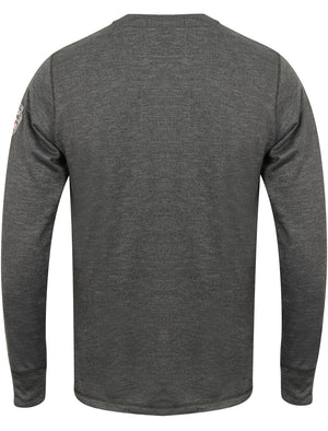 Timperley Long Sleeve Top with Motif in Charcoal - Tokyo Laundry