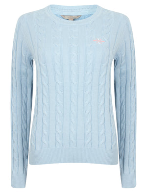 Miska Crew Neck Cable Knit Jumper In Cashmere Blue - Tokyo Laundry