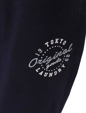 Mia Loopback Fleece Cuffed Joggers In Eclipse Blue - Tokyo Laundry