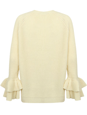 TL Ocean Jumper with Frill Sleeves in Clean Cream - Tokyo Laundry