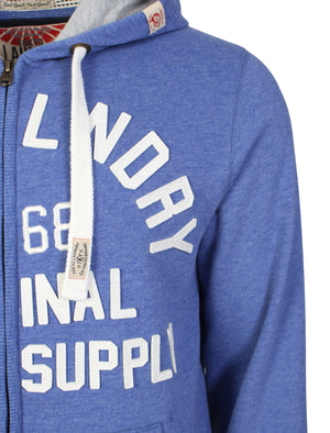 Tomahawk Bay Zip-up Hoodie in Cornflower Blue - Tokyo Laundry
