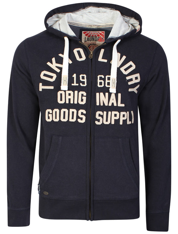 Tomahawk Bay Zip-up Hoodie in Dark Navy - Tokyo Laundry