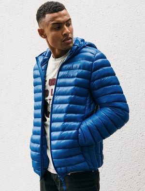 Torbock Quilted Puffer Jacket in Limoges Blue - Tokyo Laundry
