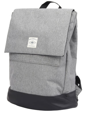 Tybalt Flap Over Smart Backpack In Light Grey Marl - Tokyo Laundry