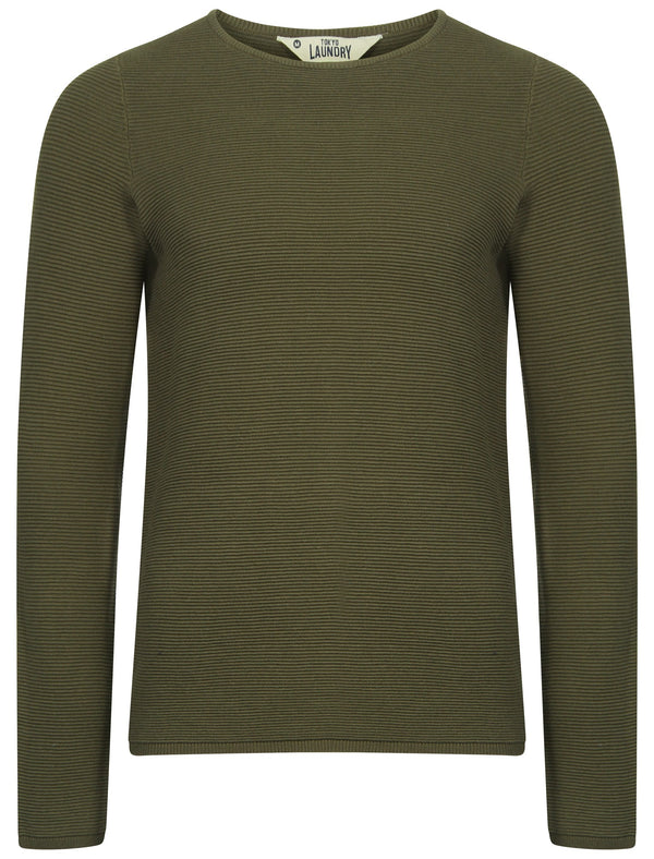 Tymon Ripple Stitch Jumper in Amazon Khaki - Tokyo Laundry