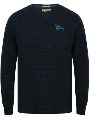 Underwood Long Sleeve Cotton Top in Black / Sapphire - Tokyo Laundry