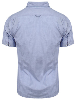 Valencia Short Sleeve Cotton Shirt in Blue Filafil - Tokyo Laundry
