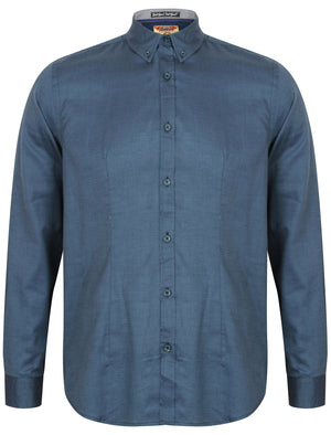 Valenza Long Sleeve Cotton Shirt in Vintage Blue - Tokyo Laundry