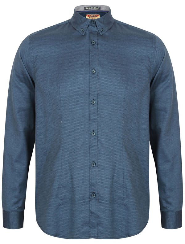 Valenza Long Sleeve Cotton Shirt in Vintage Blue - Tokyo Laundry