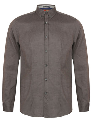 Valenza Long Sleeve Cotton Shirt in Charcoal - Tokyo Laundry