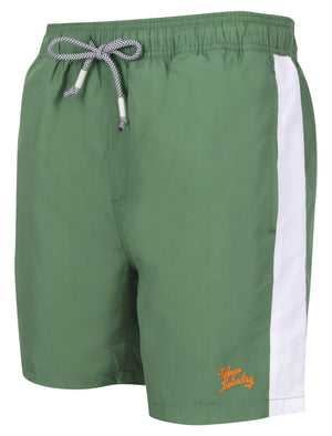 Velorium Swim Shorts With Free Matching Sliders Set In Myrtle Green - Tokyo Laundry