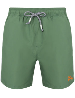 Velorium Swim Shorts With Free Matching Sliders Set In Myrtle Green - Tokyo Laundry