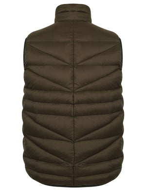 Vienna Irregular Quilted Gilet in Khaki - Tokyo Laundry
