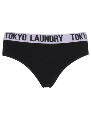 Vik (5 Pack) Glitter Lurex Assorted Briefs In Jet Black / Light Grey Marl - Tokyo Laundry