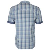 Vintage short sleeve checked shirt in blue - Tokyo Laundry