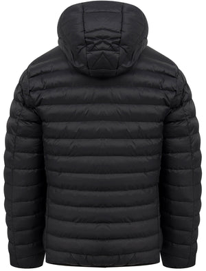 Vizzini Quilted Puffer Jacket with Hood in Jet Black - Tokyo Laundry