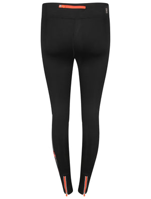 Wagner Floral Panel Workout Leggings in Black - Tokyo Laundry Active