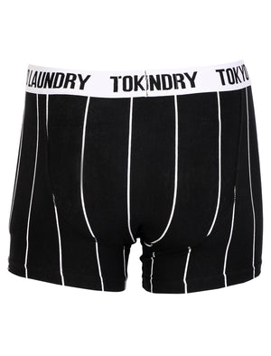 Tokyo Laundry Wainui Bay (2 Pack)  boxer shorts Black & Mid Grey Marl