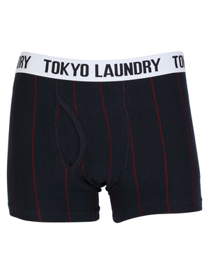 Tokyo Laundry Wainui Bay ( 2 Pack) boxer shorts Light Grey Marl & Dark Navy