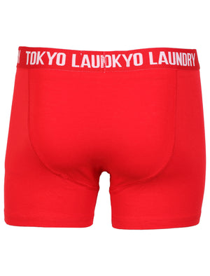 Tokyo Laundry Wainui Bay ( 2 Pack)  boxer shorts Tokyo Red & Sapphire
