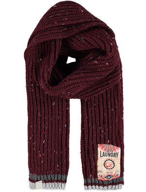 Walker Bobble Hat And Scarf 2pc Set in Oxblood - Tokyo Laundry